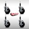 Service Caster 4'' SS Hard Rubber Swivel 1'' Expanding Stem Caster Set with Brake, 4PK SCC-SSEX20S414-HRS-TLB-1-4 - alternate 3